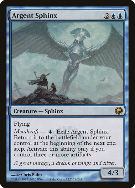 Argent Sphinx - Scars of Mirrodin Magic: The Gathering trading card
