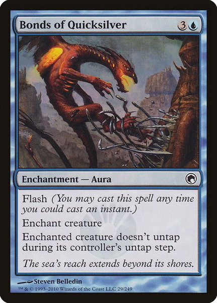 Bonds of Quicksilver trading card from Scars of Mirrodin Bonds of Quicksilver - Scars of Mirrodin Magic: The Gathering trading card