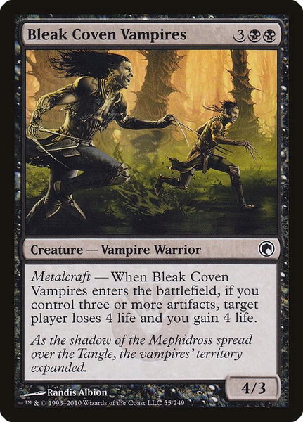 Bleak Coven Vampires trading card from Scars of Mirrodin Bleak Coven Vampires - Scars of Mirrodin Magic: The Gathering trading card