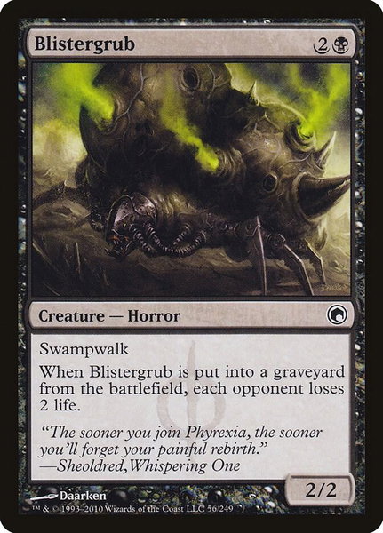 Blistergrub trading card from Scars of Mirrodin Blistergrub - Scars of Mirrodin Magic: The Gathering trading card