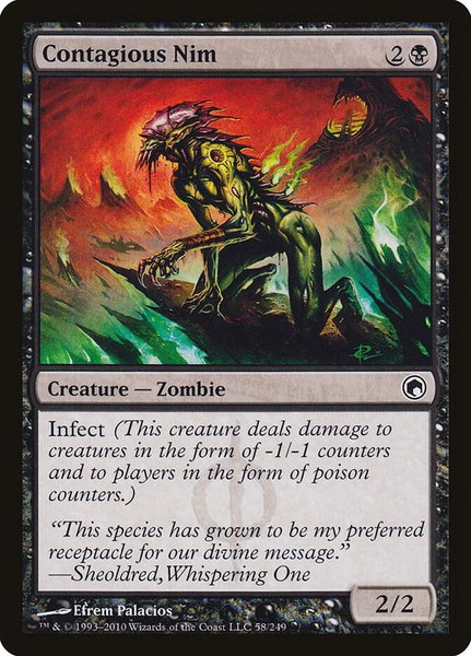Contagious Nim trading card from Scars of Mirrodin Contagious Nim - Scars of Mirrodin Magic: The Gathering trading card
