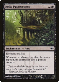 Relic Putrescence - Scars of Mirrodin (SOM) #77 - Common Magic: The Gathering Trading Card