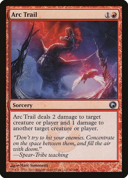 Arc Trail trading card from Scars of Mirrodin Arc Trail - Scars of Mirrodin Magic: The Gathering trading card