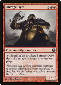 Barrage Ogre - Scars of Mirrodin (SOM) #83 - Uncommon Magic: The Gathering Trading Card