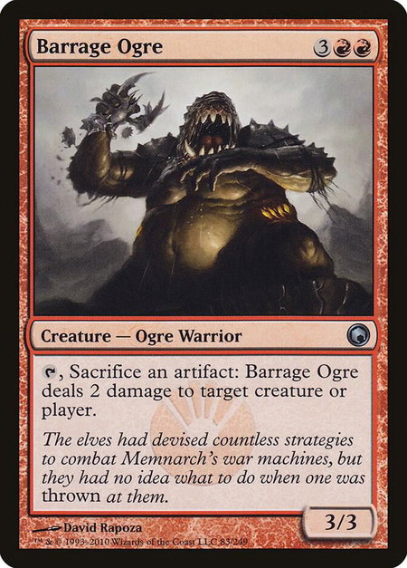 Barrage Ogre - Scars of Mirrodin Magic: The Gathering trading card