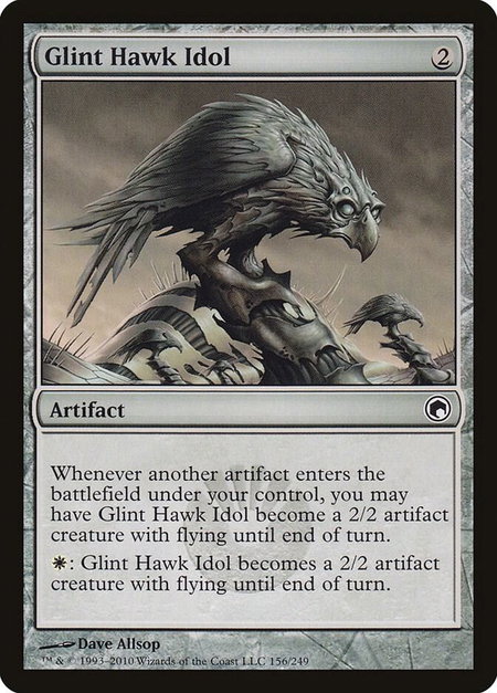 Glint Hawk Idol - Scars of Mirrodin Magic: The Gathering trading card