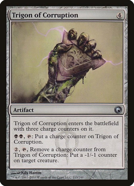 Trigon of Corruption - Scars of Mirrodin Magic: The Gathering trading card