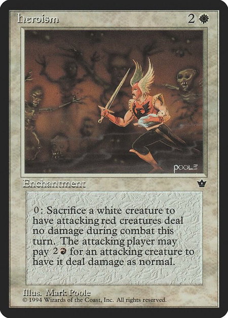Heroism - Fallen Empires Magic: The Gathering trading card