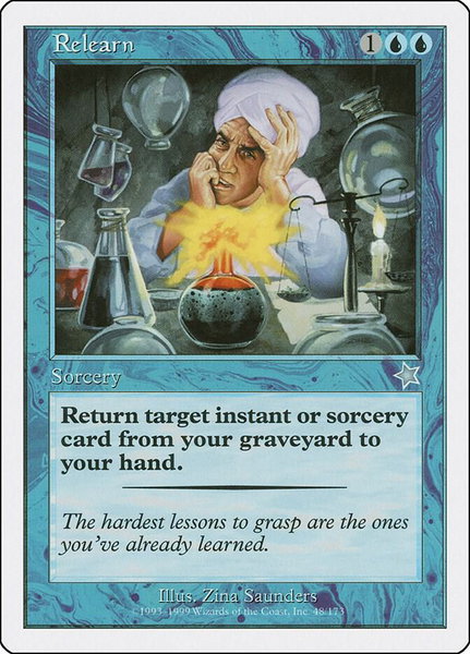 Relearn trading card from Starter 1999 Relearn - Starter 1999 Magic: The Gathering trading card
