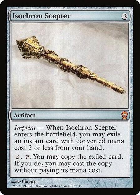 Isochron Scepter trading card from From the Vault: Relics Isochron Scepter - From the Vault: Relics Magic: The Gathering trading card