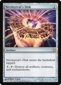 Nevinyrral's Disk - From the Vault: Relics (V10) #11 - Mythic Magic: The Gathering Trading Card