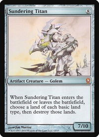 Sundering Titan - From the Vault: Relics (V10) #13 - Mythic Magic: The Gathering Trading Card