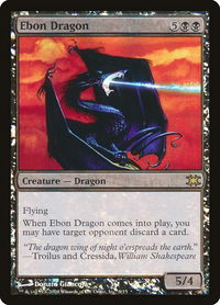 Ebon Dragon - From the Vault: Dragons (DRB) #6 - Rare Magic: The Gathering Trading Card