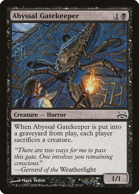 Abyssal Gatekeeper - Duel Decks: Divine vs. Demonic Magic: The Gathering trading card