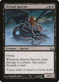 Abyssal Specter - Duel Decks: Divine vs. Demonic (DDC) #40 - Uncommon Magic: The Gathering Trading Card