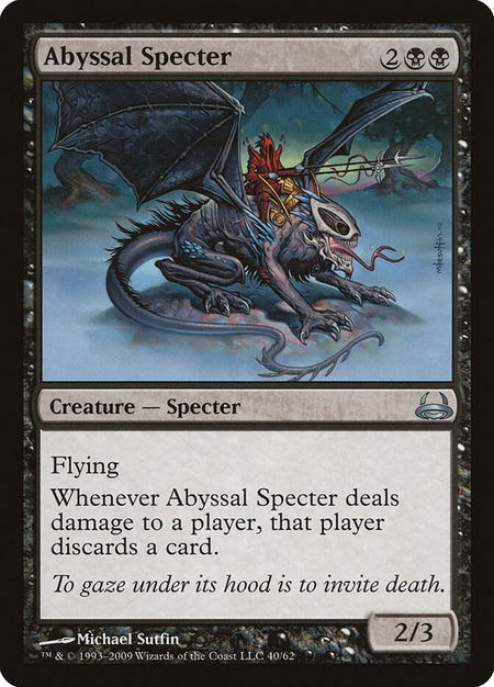 Abyssal Specter - Duel Decks: Divine vs. Demonic Magic: The Gathering trading card