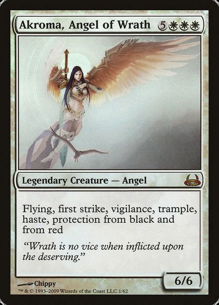 Akroma, Angel of Wrath - Duel Decks: Divine vs. Demonic Magic: The Gathering trading card