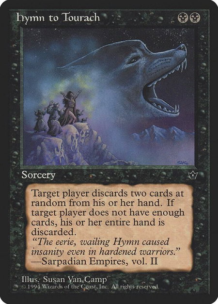 Hymn to Tourach (Van Camp) - Fallen Empires Magic: The Gathering trading card
