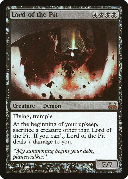 Lord of the Pit - Duel Decks: Divine vs. Demonic Magic: The Gathering trading card