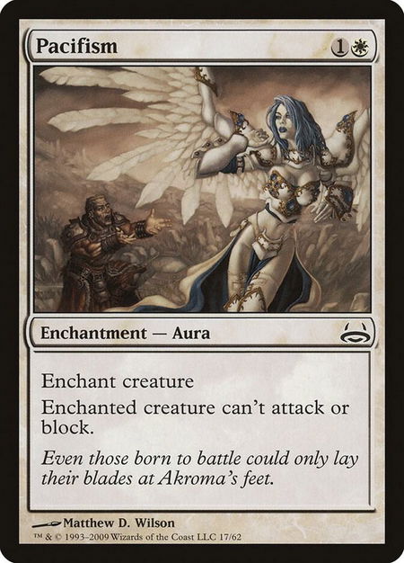 Pacifism - Duel Decks: Divine vs. Demonic Magic: The Gathering trading card