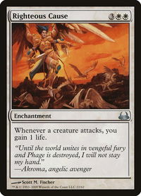 Righteous Cause - Duel Decks: Divine vs. Demonic (DDC) #22 - Uncommon Magic: The Gathering Trading Card