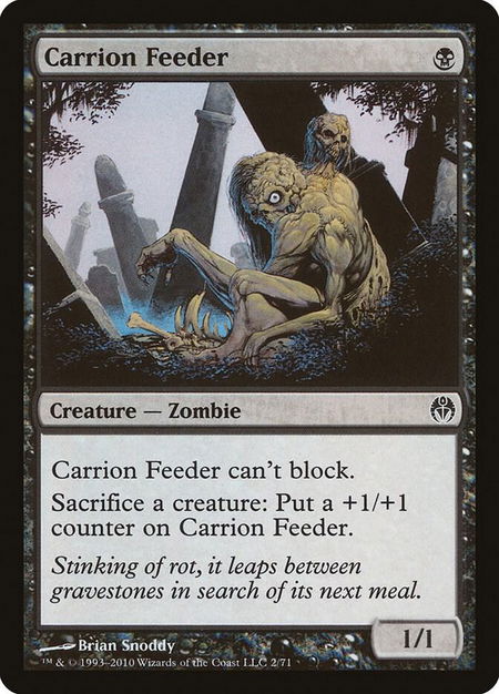 Carrion Feeder trading card from Duel Decks: Phyrexia vs. the Coalition Carrion Feeder - Duel Decks: Phyrexia vs. the Coalition Magic: The Gathering trading card