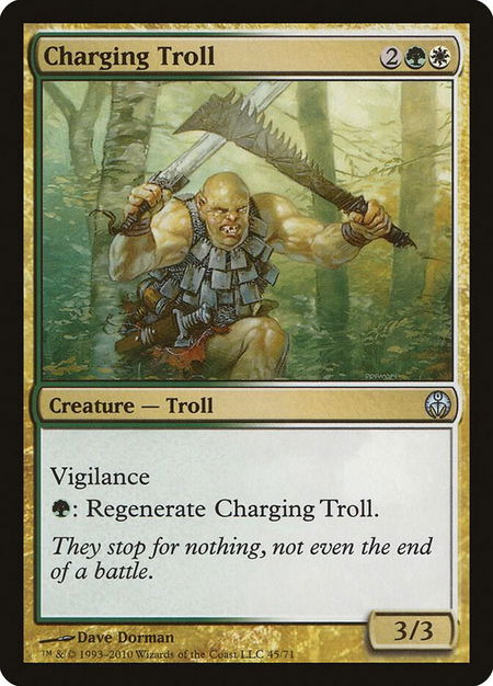 Charging Troll trading card from Duel Decks: Phyrexia vs. the Coalition Charging Troll - Duel Decks: Phyrexia vs. the Coalition Magic: The Gathering trading card