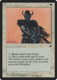 Icatian Infantry (Beard, Jr.) - Fallen Empires (FEM) #7a - Common Magic: The Gathering Trading Card