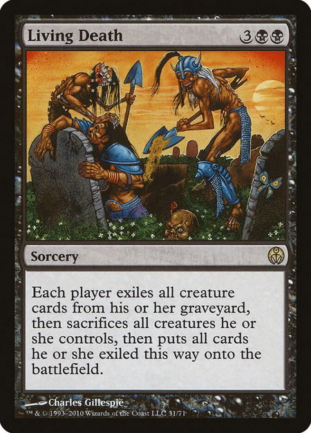 Living Death trading card from Duel Decks: Phyrexia vs. the Coalition Living Death - Duel Decks: Phyrexia vs. the Coalition Magic: The Gathering trading card