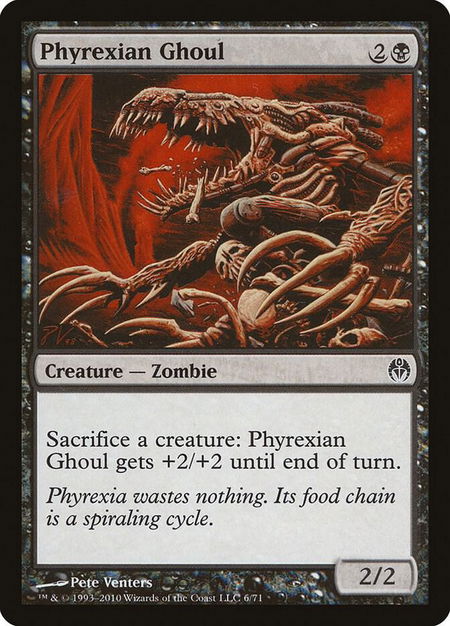 Phyrexian Ghoul trading card from Duel Decks: Phyrexia vs. the Coalition Phyrexian Ghoul - Duel Decks: Phyrexia vs. the Coalition Magic: The Gathering trading card