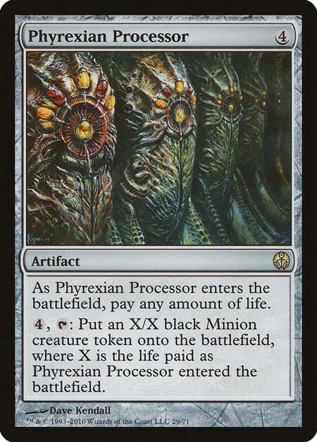 Phyrexian Processor trading card from Duel Decks: Phyrexia vs. the Coalition Phyrexian Processor - Duel Decks: Phyrexia vs. the Coalition Magic: The Gathering trading card