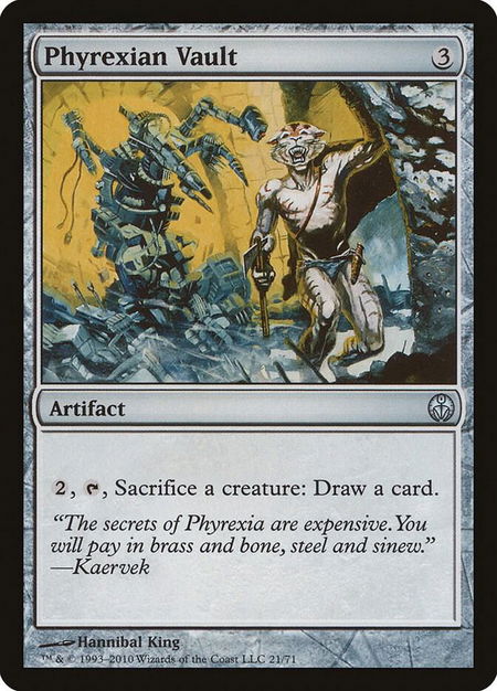 Phyrexian Vault trading card from Duel Decks: Phyrexia vs. the Coalition Phyrexian Vault - Duel Decks: Phyrexia vs. the Coalition Magic: The Gathering trading card