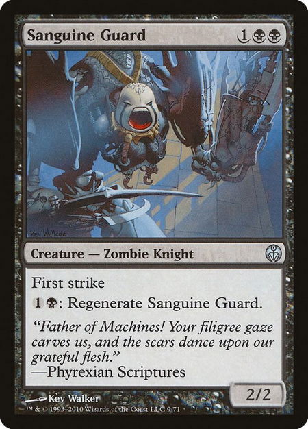 Sanguine Guard trading card from Duel Decks: Phyrexia vs. the Coalition Sanguine Guard - Duel Decks: Phyrexia vs. the Coalition Magic: The Gathering trading card