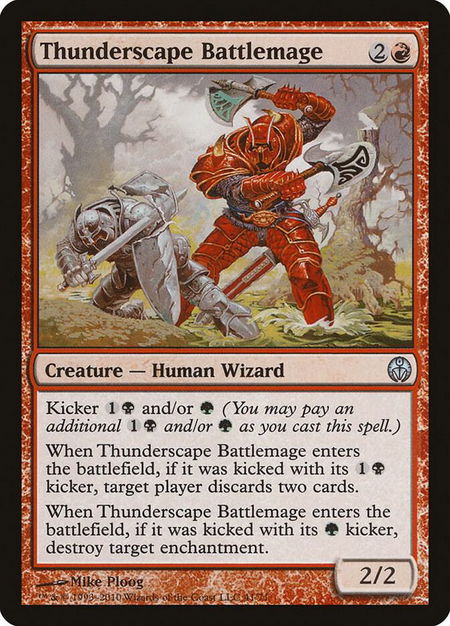Thunderscape Battlemage - Duel Decks: Phyrexia vs. the Coalition Magic: The Gathering trading card
