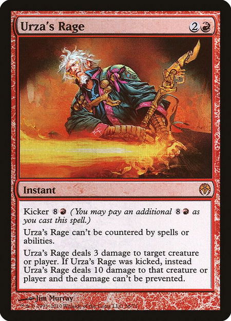 Urza's Rage trading card from Duel Decks: Phyrexia vs. the Coalition Urza's Rage - Duel Decks: Phyrexia vs. the Coalition Magic: The Gathering trading card