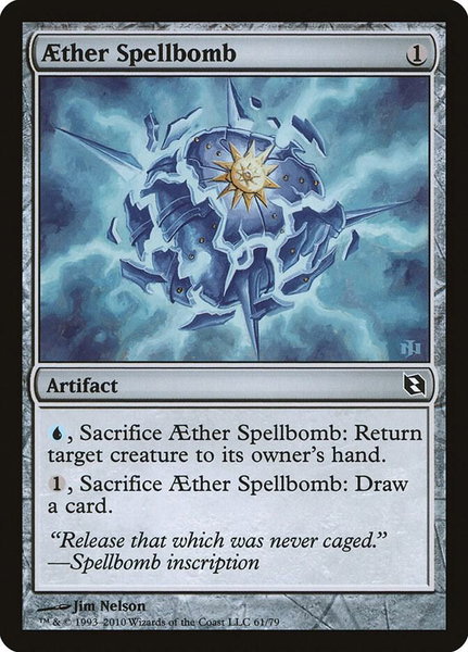 Aether Spellbomb - Duel Decks: Elspeth vs. Tezzeret Magic: The Gathering trading card