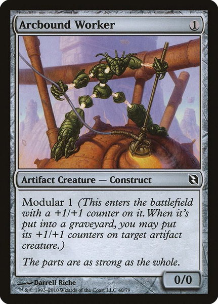 Arcbound Worker - Duel Decks: Elspeth vs. Tezzeret Magic: The Gathering trading card