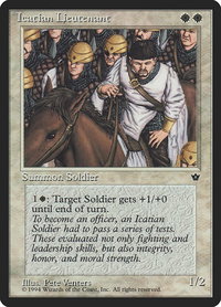 Icatian Lieutenant - Fallen Empires (FEM) #9 - Rare Magic: The Gathering Trading Card