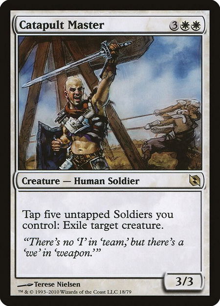 Catapult Master trading card from Duel Decks: Elspeth vs. Tezzeret Catapult Master - Duel Decks: Elspeth vs. Tezzeret Magic: The Gathering trading card