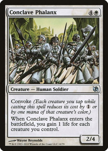 Conclave Phalanx trading card from Duel Decks: Elspeth vs. Tezzeret Conclave Phalanx - Duel Decks: Elspeth vs. Tezzeret Magic: The Gathering trading card