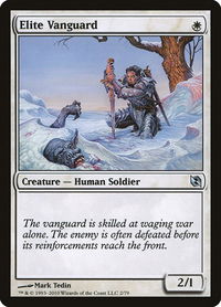 Elite Vanguard - Duel Decks: Elspeth vs. Tezzeret (DDF) #2 - Uncommon Magic: The Gathering Trading Card