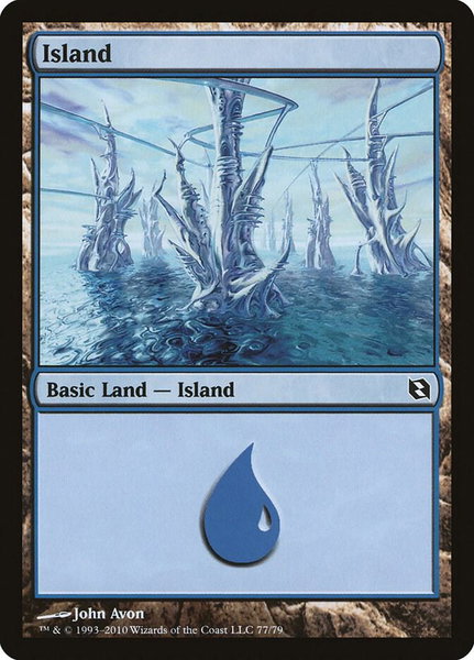 Island (77) - Duel Decks: Elspeth vs. Tezzeret Magic: The Gathering trading card