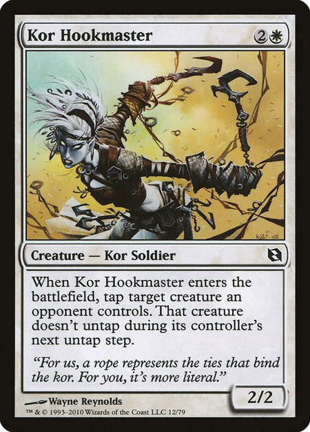 Kor Hookmaster trading card from Duel Decks: Elspeth vs. Tezzeret Kor Hookmaster - Duel Decks: Elspeth vs. Tezzeret Magic: The Gathering trading card