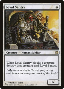 Loyal Sentry - Duel Decks: Elspeth vs. Tezzeret (DDF) #5 - Rare Magic: The Gathering Trading Card