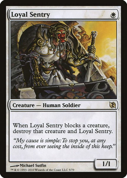 Loyal Sentry - Duel Decks: Elspeth vs. Tezzeret Magic: The Gathering trading card
