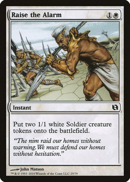 Raise the Alarm - Duel Decks: Elspeth vs. Tezzeret Magic: The Gathering trading card