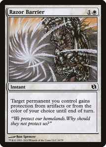 Razor Barrier - Duel Decks: Elspeth vs. Tezzeret (DDF) #26 - Common Magic: The Gathering Trading Card