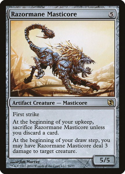 Razormane Masticore - Duel Decks: Elspeth vs. Tezzeret Magic: The Gathering trading card