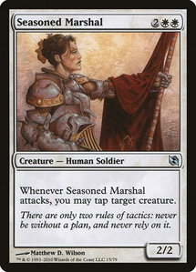 Seasoned Marshal - Duel Decks: Elspeth vs. Tezzeret (DDF) #15 - Uncommon Magic: The Gathering Trading Card