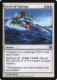 Swell of Courage - Duel Decks: Elspeth vs. Tezzeret (DDF) #31 - Uncommon Magic: The Gathering Trading Card